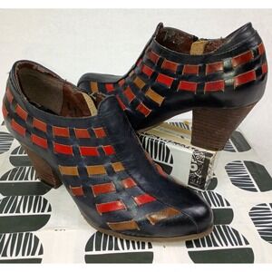 Spring Step LArtiste Womens Leather Woven Ankle Boots  EU 37 US 7